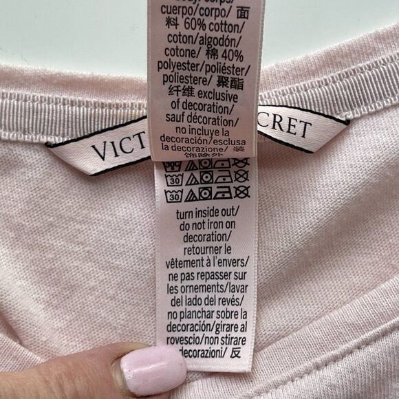 Victoria's Secret Cuffed Sleeve Graphic Pajama Top Tee Shirt‎ - Medium - Picture 6 of 10